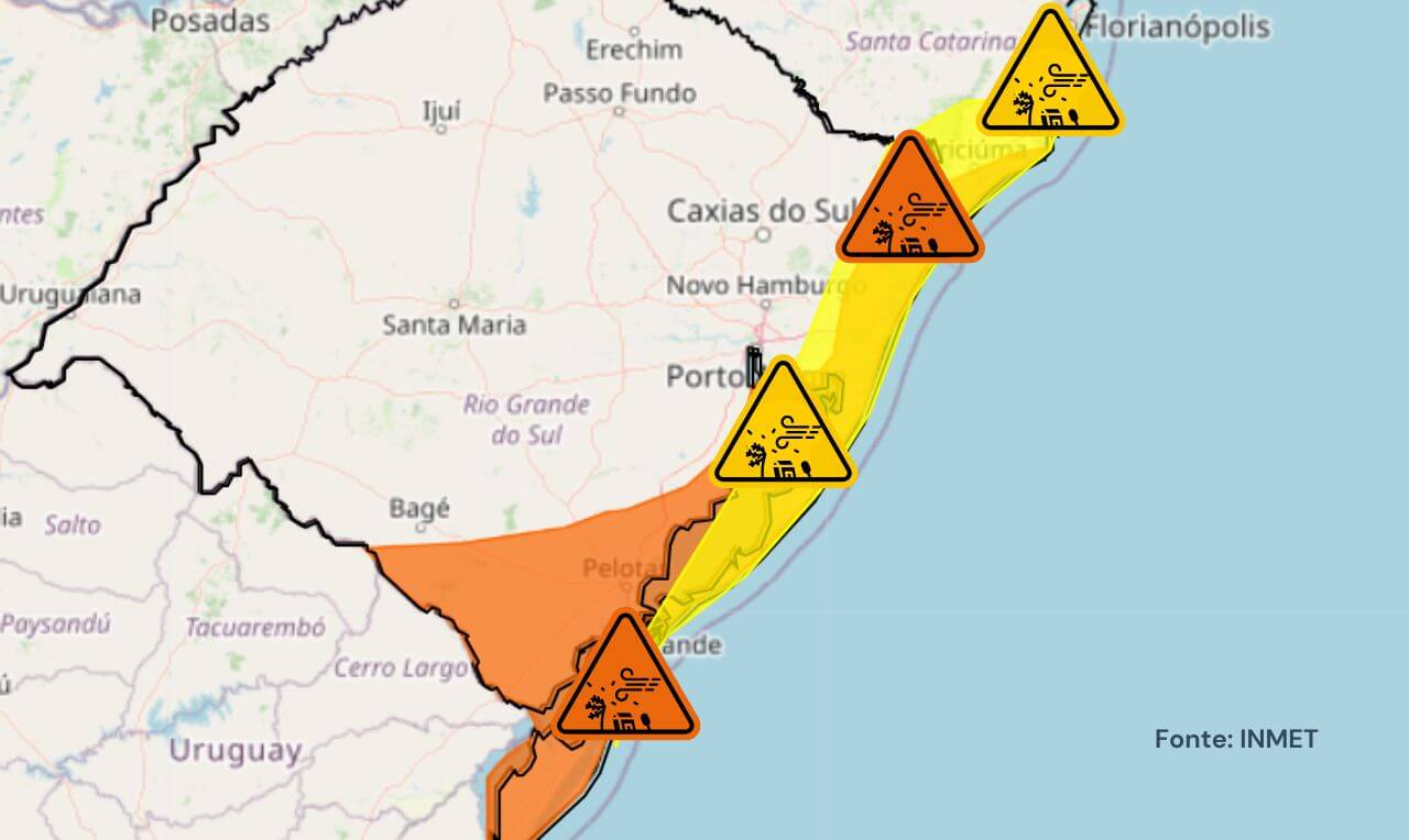 Alerta Laranja E Amarelo Para Ventos Costeiros Em Partes Do Estado Do